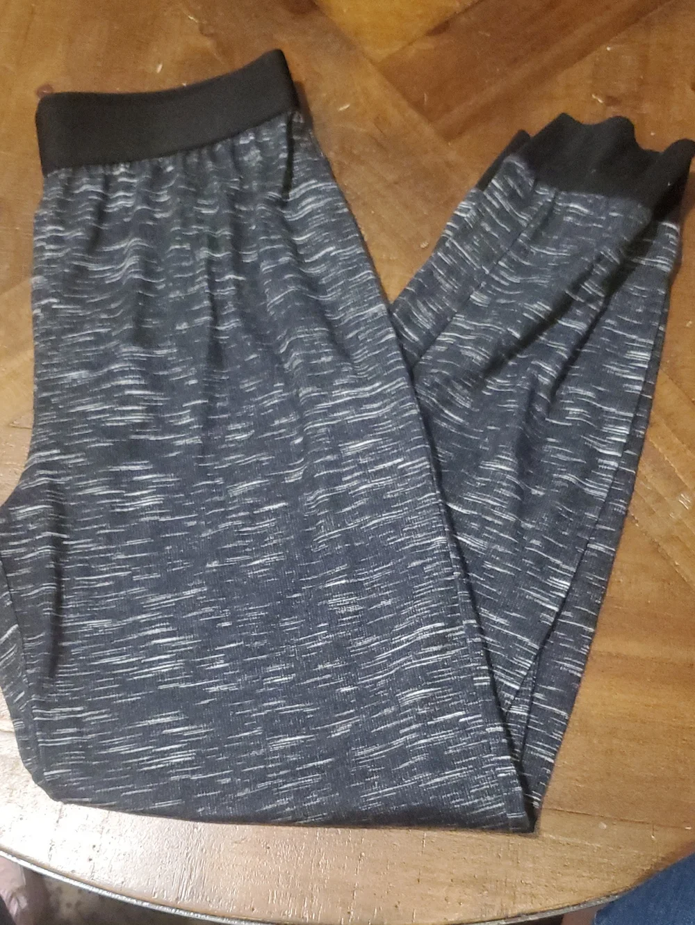 Old Navy Black and Heather Gray Marled Kids Pajama Bottoms